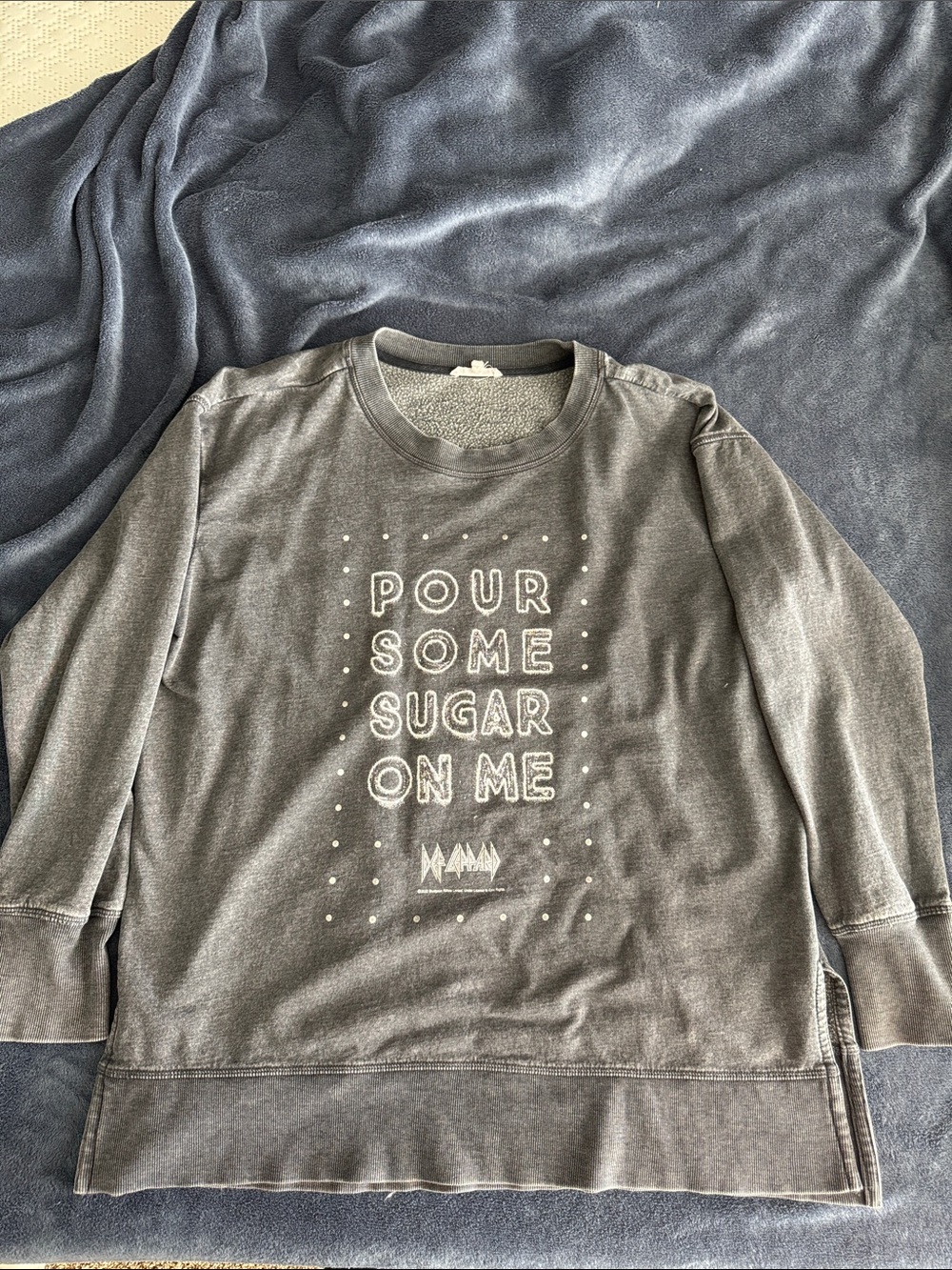 Women’s Gray Graphic Pullover Sweater - Pour Some Sugar On Me